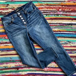 Indigo Rein ~ Button fly curvy skinny jeans